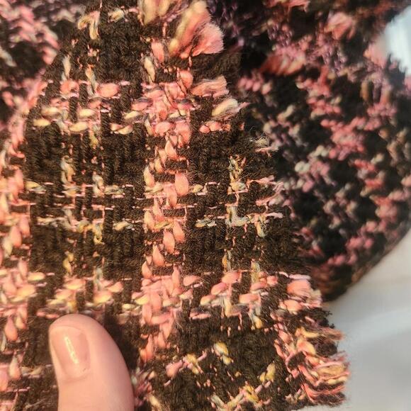 I.N.C. Chic Tweed A-Line Skirt in Brown and Pink Size 8 Fall Statement Going Out - Picture 3 of 9